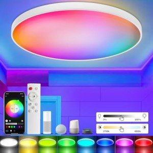 Smart RGB LED Ceiling Light with Remote Control