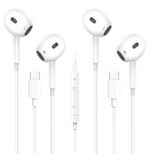 2 Pack USB C Headphones with Mic and Volume Control