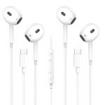 2 Pack USB C Headphones with Mic and Volume Control