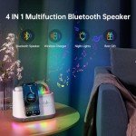 Bluetooth Speaker Night Light with Wireless Charger