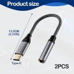 2-Pack USB-C to 3.5mm Headphone Adapter