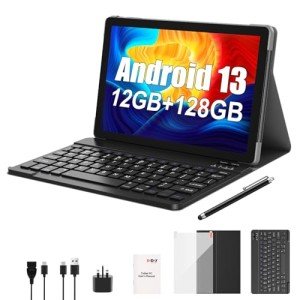 Xgody 10" Android 13 Tablet with Keyboard & Case