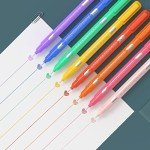 Colorful Curve Pens Set for Note Taking - 8PCs