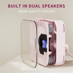 Pink Bluetooth CD Player with Clear Lid