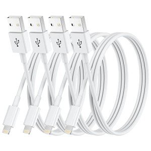 4-Pack MFi Certified 3FT Lightning Cables for iPhone