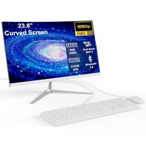 23.8" Curved All-in-One Desktop PC with Accessories