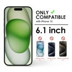 4-Pack iPhone 15 Tempered Glass Screen Protectors