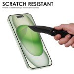 4-Pack iPhone 15 Tempered Glass Screen Protectors