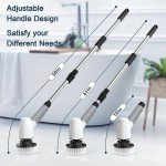 Cordless Electric Spin Scrubber with 8 Brush Heads