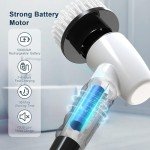 Cordless Electric Spin Scrubber with 8 Brush Heads
