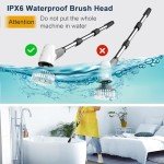 Cordless Electric Spin Scrubber with 8 Brush Heads