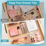 44-Pack Clear Drawer Organizers for Home & Office
