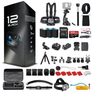 GoPro HERO12 Action Camera with 64GB Card & Accessories