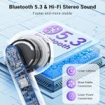 Bluetooth 5.3 Wireless Earbuds with Noise Cancelling
