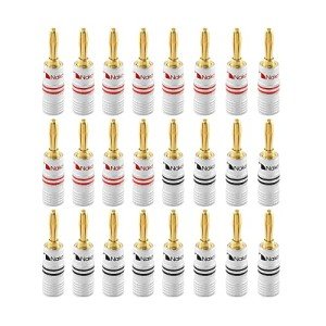 Nakamichi 24k Gold Banana Plugs for Speakers (24 Pcs)