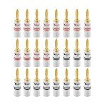 Nakamichi 24k Gold Banana Plugs for Speakers (24 Pcs)