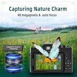Monitech 48MP 5K Video Camera with 32GB SD Card