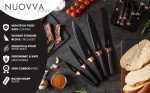 Copper 5-Piece Kitchen Knife Block Set with Acrylic