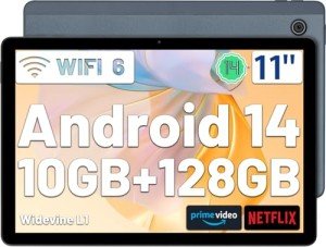 FECLYDET 11" Android 14 Tablet with Face ID