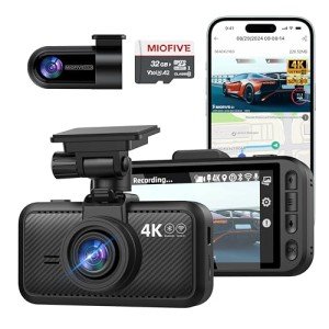 Miofive Dual 4K/2K Dash Cam with 32GB Card