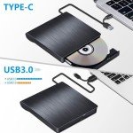 Portable USB-C External CD/DVD Drive for PCs