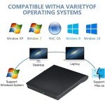 Portable USB-C External CD/DVD Drive for PCs