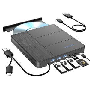IQUQIXL 7-in-1 Portable Blu-ray Drive for PC