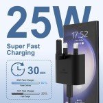25W Fast USB-C Charger for Samsung Devices