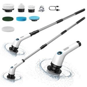 Electric Spin Scrubber with 7 Brush Heads