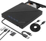 Portable Blu-ray Drive with USB-C & USB 3.0