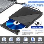 Portable Blu-ray Drive with USB-C & USB 3.0