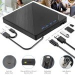 Portable Blu-ray Drive with USB-C & USB 3.0
