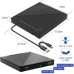 Portable Blu-ray Drive with USB-C & USB 3.0