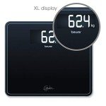Beurer GS410 Glass Bathroom Scale - Black