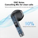Bluetooth 5.4 Wireless Earbuds with Noise Cancelling