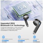 Bluetooth 5.4 Wireless Earbuds with Noise Cancelling