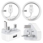 2M Lightning Charger Cable and Plug for iPhone