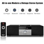 Bluetooth Retro CD Player System with USB & FM