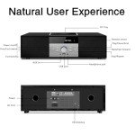 Bluetooth Retro CD Player System with USB & FM