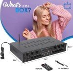 Pyle 600W Bluetooth Karaoke Mini Amplifier