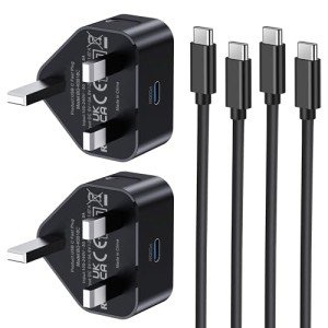 Samsung Fast Charger Plug & Cable - 2 Pack