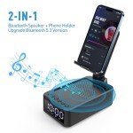 Bluetooth Speaker with Clock & Phone Stand Gadget