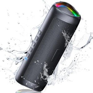 Portable Bluetooth Speaker with RGB Lights & Waterproof Design