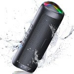 Portable Bluetooth Speaker with RGB Lights & Waterproof Design