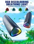 Portable Bluetooth Speaker with RGB Lights & Waterproof Design