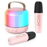 Kids Karaoke Machine with 2 Microphones and Lights