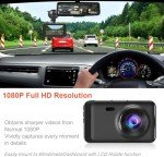 1080P Dual Dash Cam with Night Vision & G-sensor