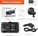 1080P Dual Dash Cam with Night Vision & G-sensor