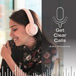 Louise & Mann Pink Bluetooth Headphones with Microphone