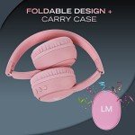 Louise & Mann Pink Bluetooth Headphones with Microphone